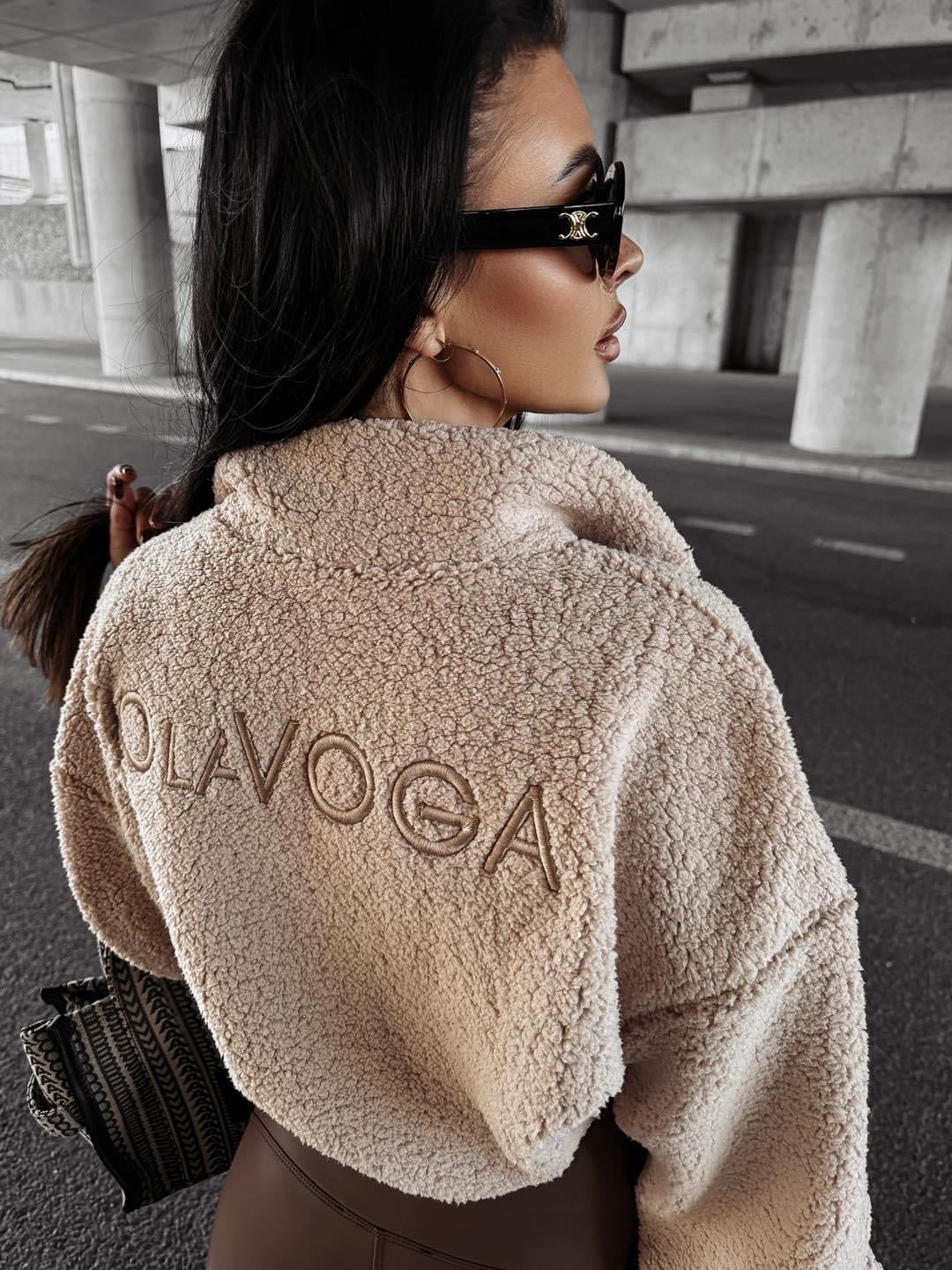 PERCHA OLAVOGA beige lambskin sweatshirt image 1
