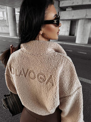 PERCHA OLAVOGA beige lambskin sweatshirt image 1