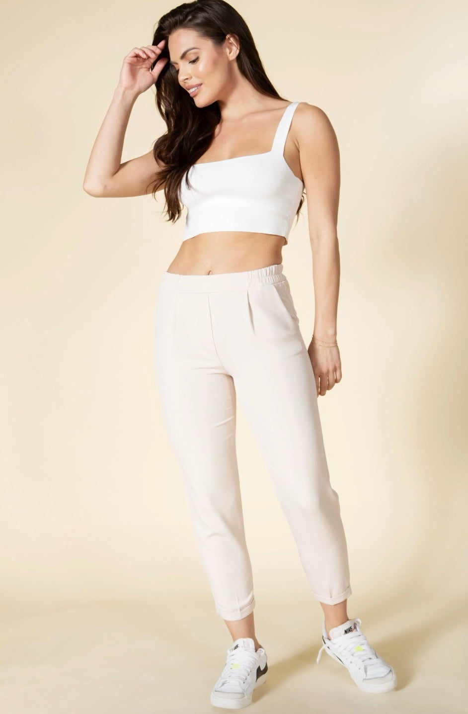 Eva Ankle Pants Beige image 0