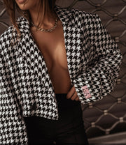 JACKANCY SHORT BLAZER, WHITE AND BLACK image 14
