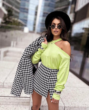 ASTURIO SKIRT/ SHORTS WHITE AND BLACK image 9