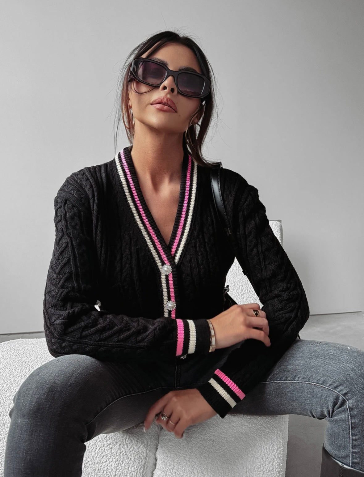 Taryn Ola Voga cardigan, black image 1