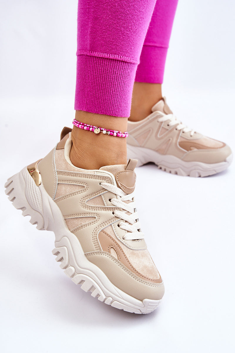 BOWIE CLASSIC PLATFORM SHOES BEIGE image 4