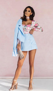 CARINO SKIRT AND SHORTS LIGHT BLUE image 4