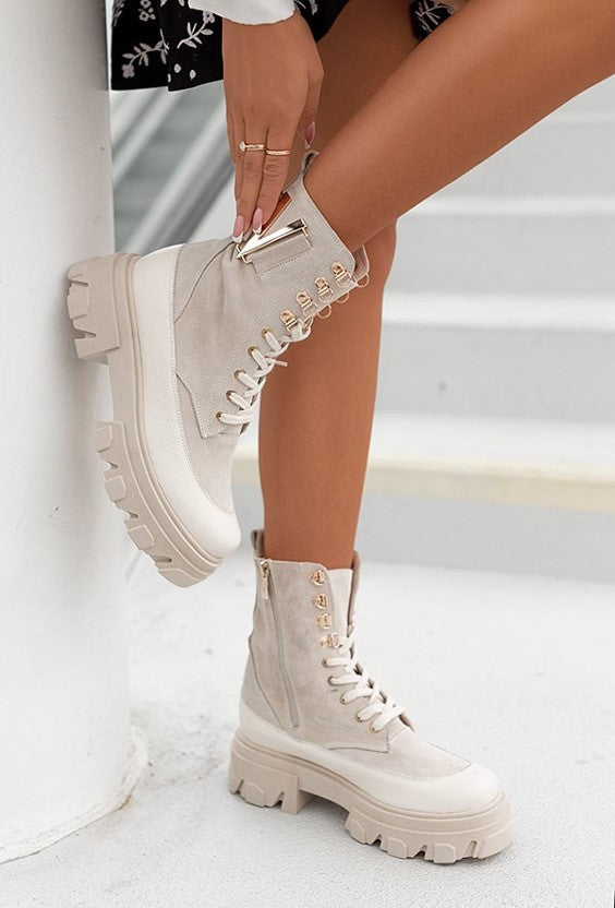 Beige Nari Booties image 1