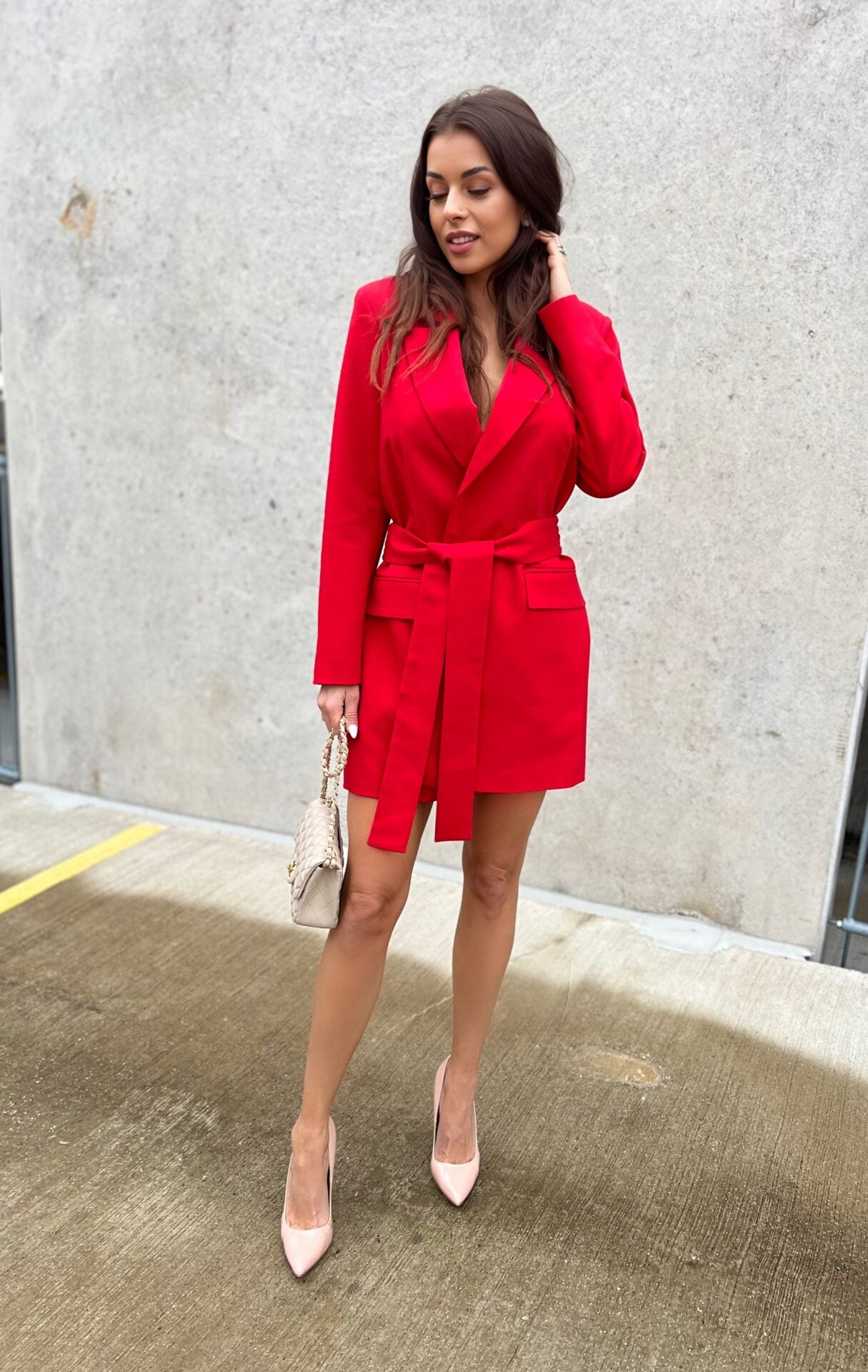 LA DIVA JACKET DRESS RED image 0