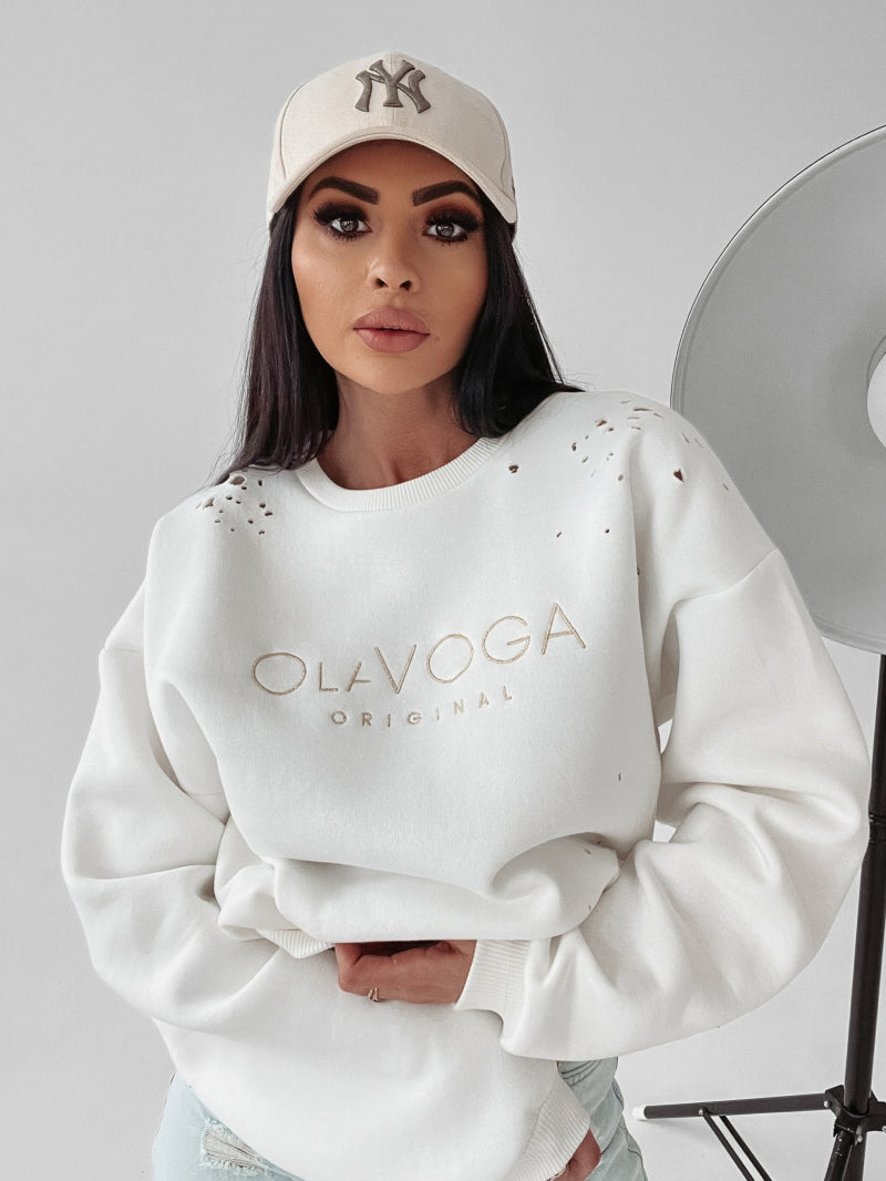 Cotton sweatshirt Melanie Ola Voga White image 3