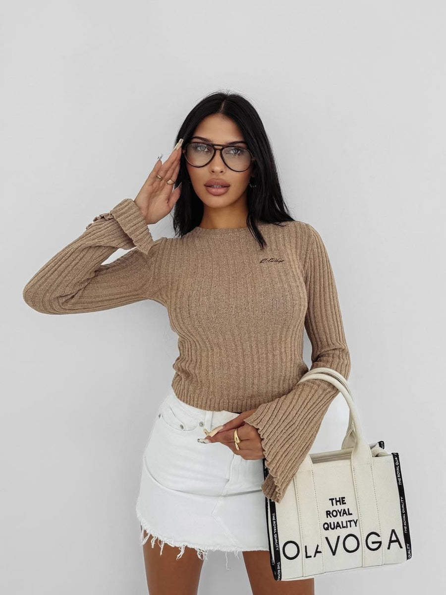 ZIRRA OLAVOGA women's sweater beige