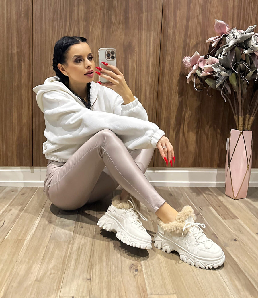 FOOREVER SO EXTRA PANTS BEIGE image 3