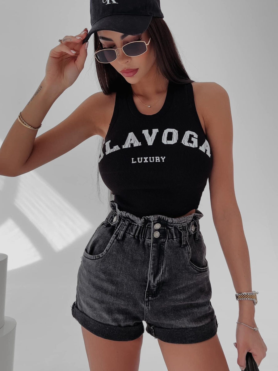 TOP DENISE O LA VOGA LIMITED COLLECTION WHITE BLACK image 2