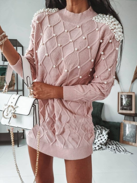 SWEATER TUNIC WITH PEARLS image 0
