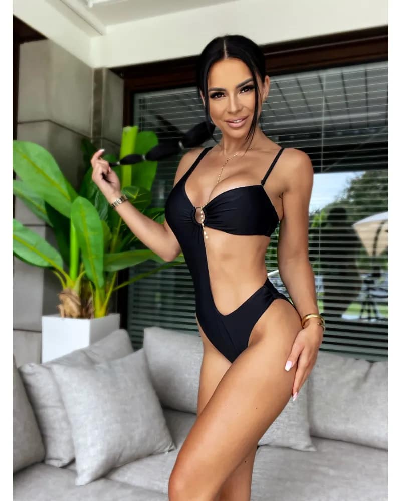 MAR ONE-SHOULDER SWIMSUIT BLACK image 3