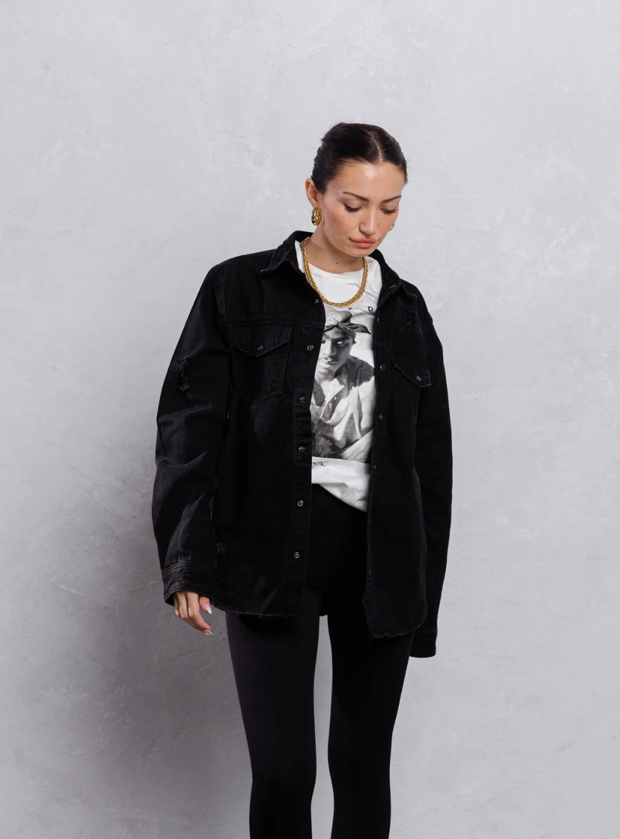 Unisex TAKE IT EASY teddy bear Shirt Jacket image 7