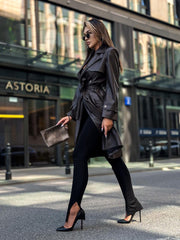 YOU ARE MINE COAT, BROWN ECO LEATHER image 3