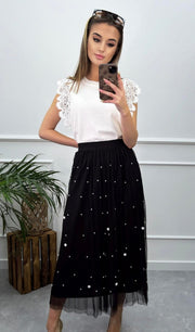 BLACK TULLE SKIRT image 0