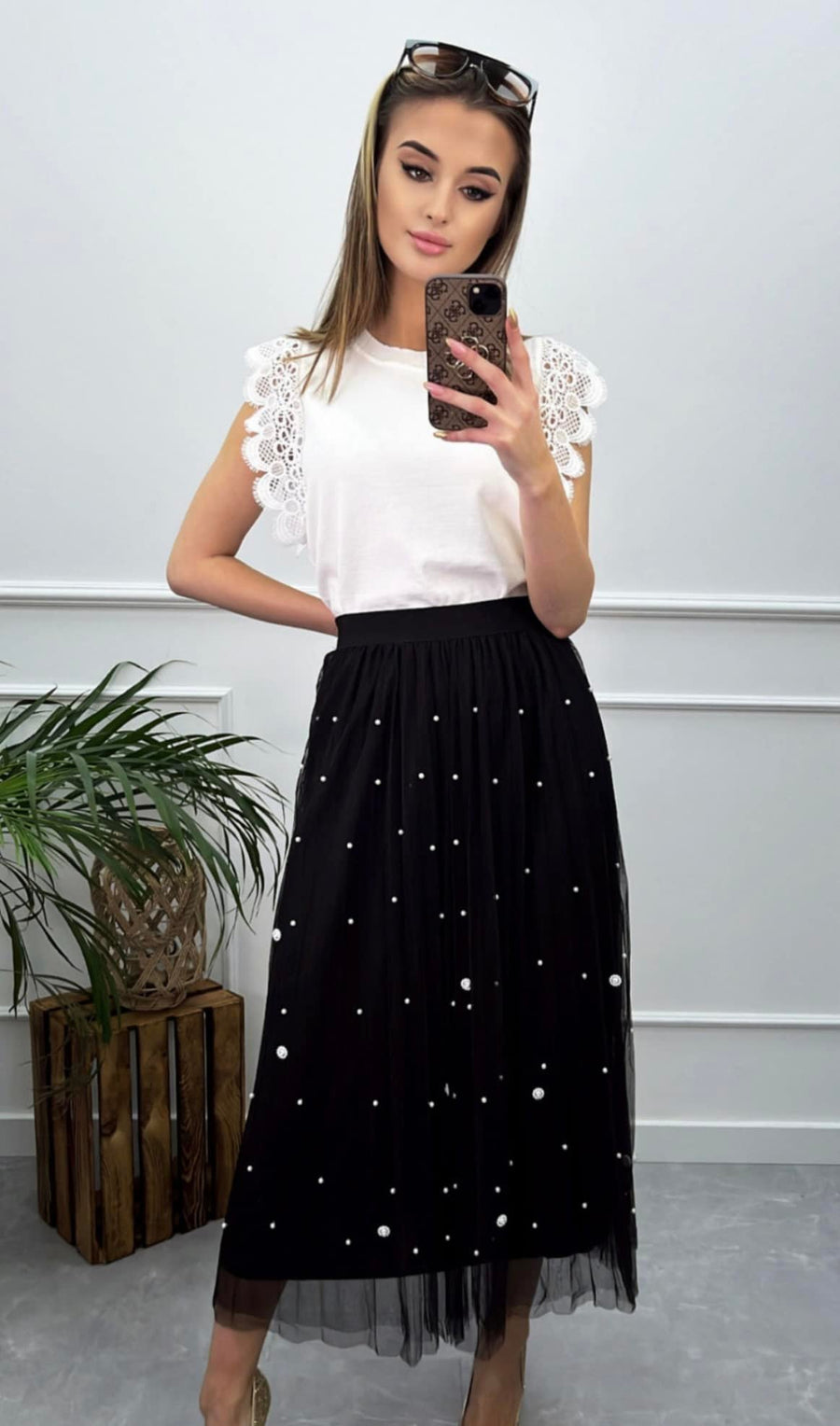 BLACK TULLE SKIRT image 0