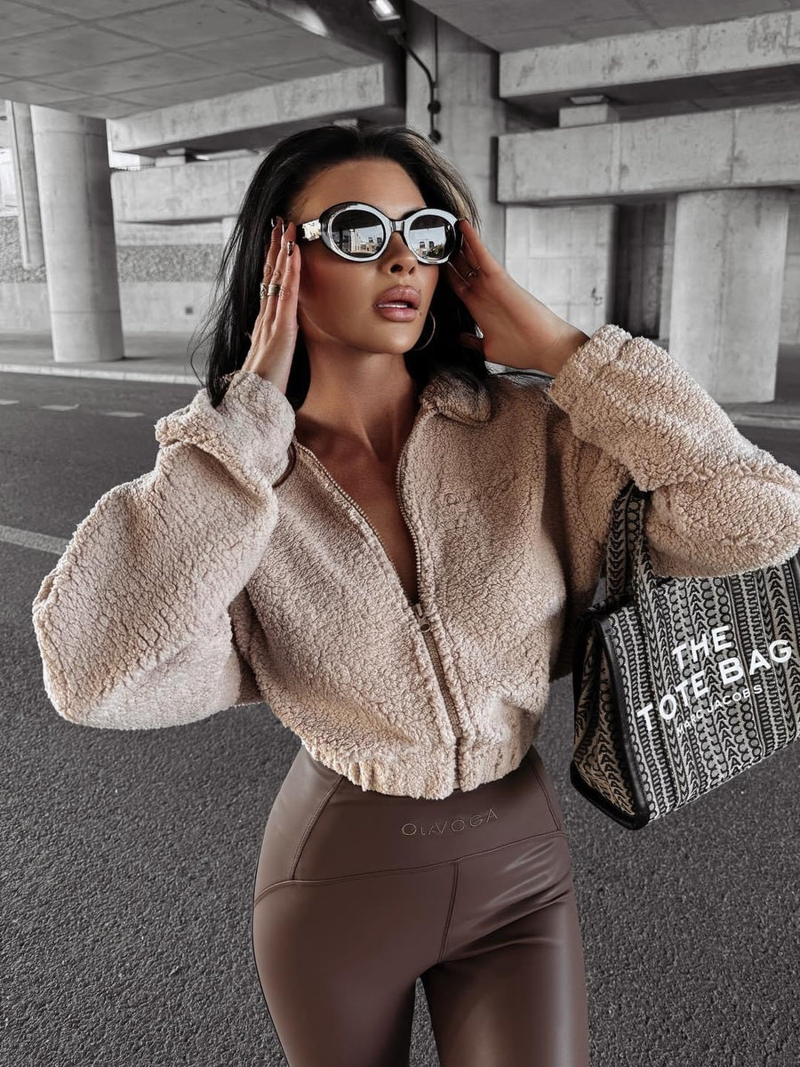PERCHA OLAVOGA beige lambskin sweatshirt - M image
