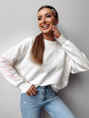 Oversized sweatshirt SODA OLAVOGA ecru image 0