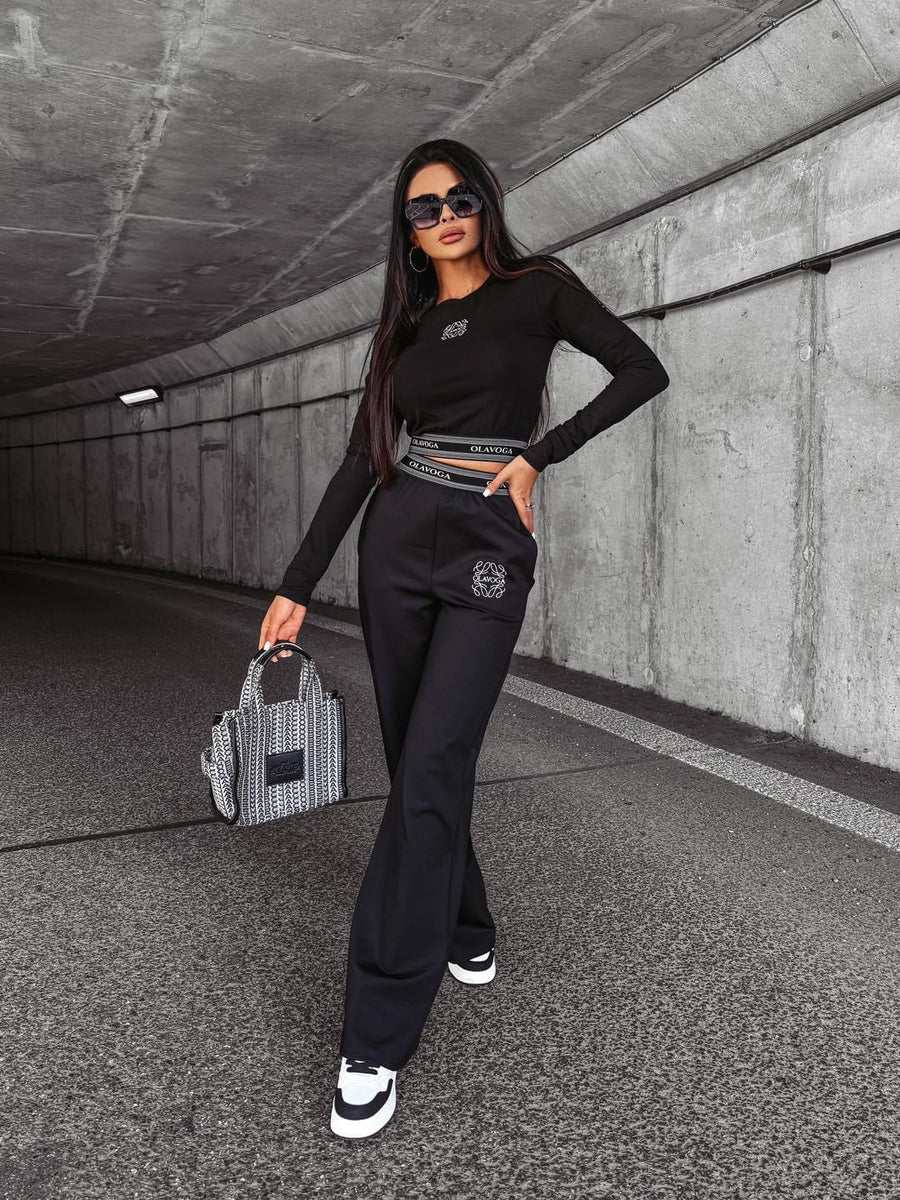HOLLY OLAVOGA loose-fit trousers black - M image
