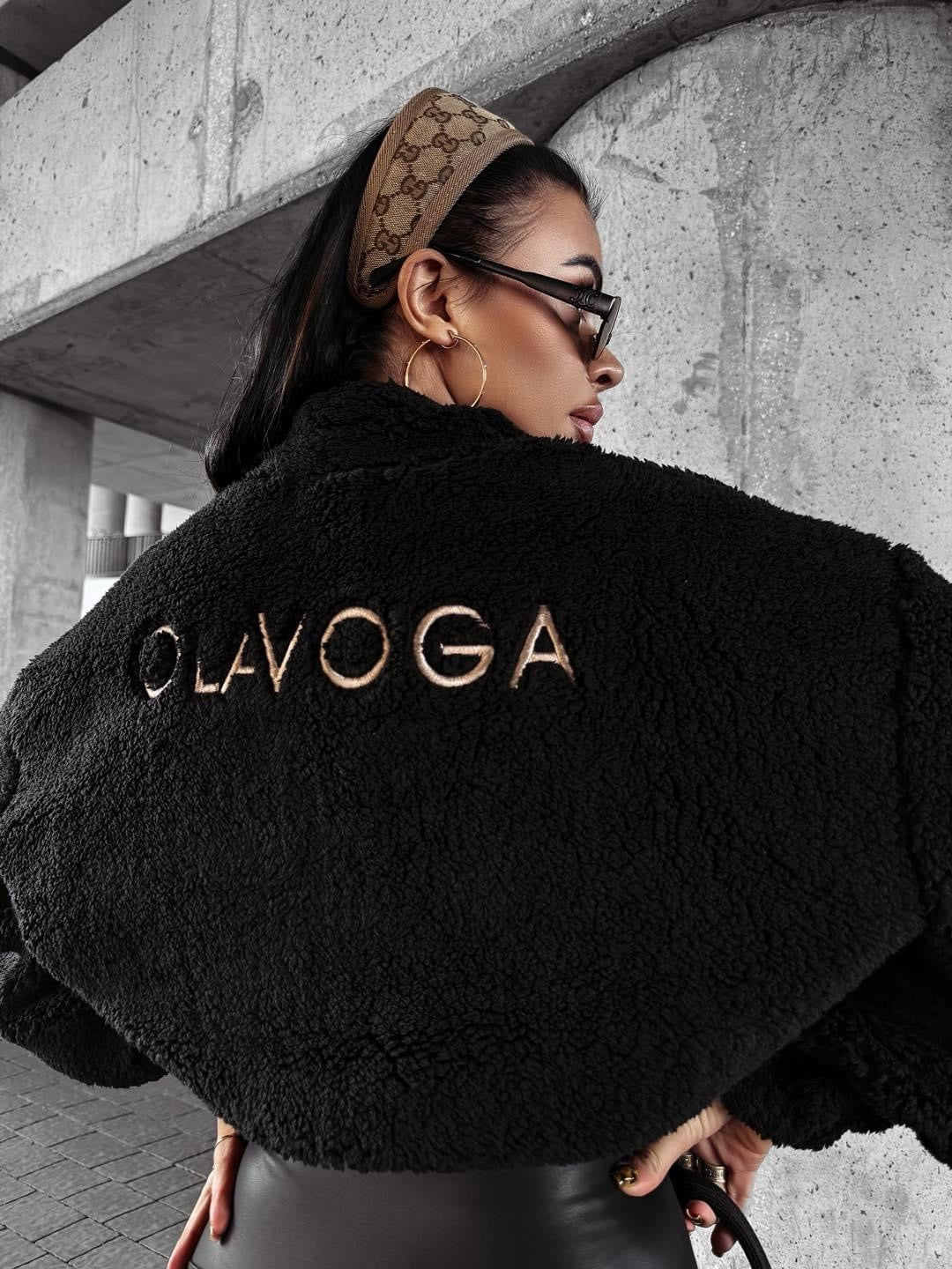 PERCHA OLAVOGA lambskin sweatshirt black image 1