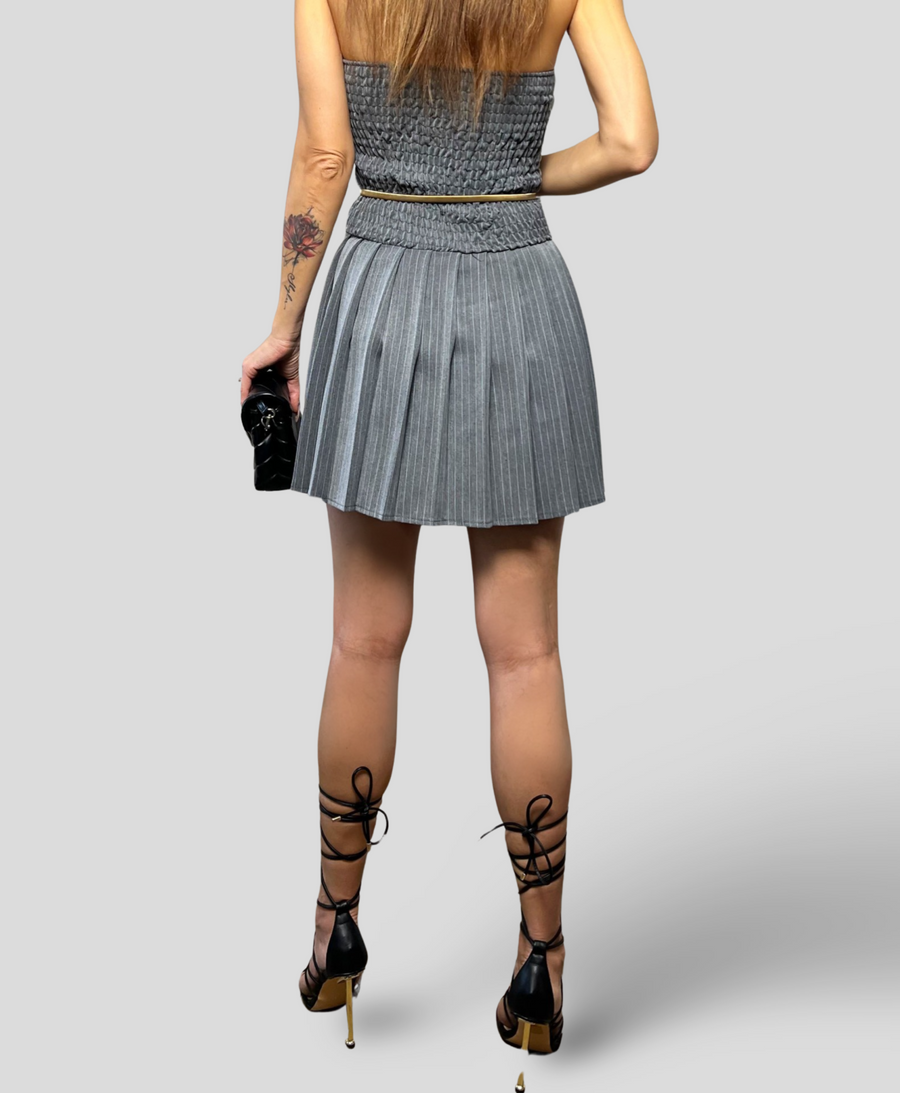 SERINA PLEATED MINI DRESS image 5