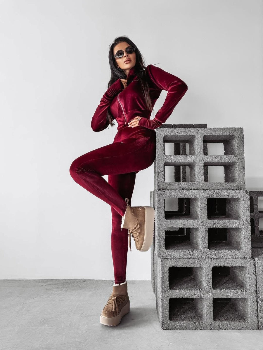 OLAVOGA BRASKA women's clinging set - Maroon image 0