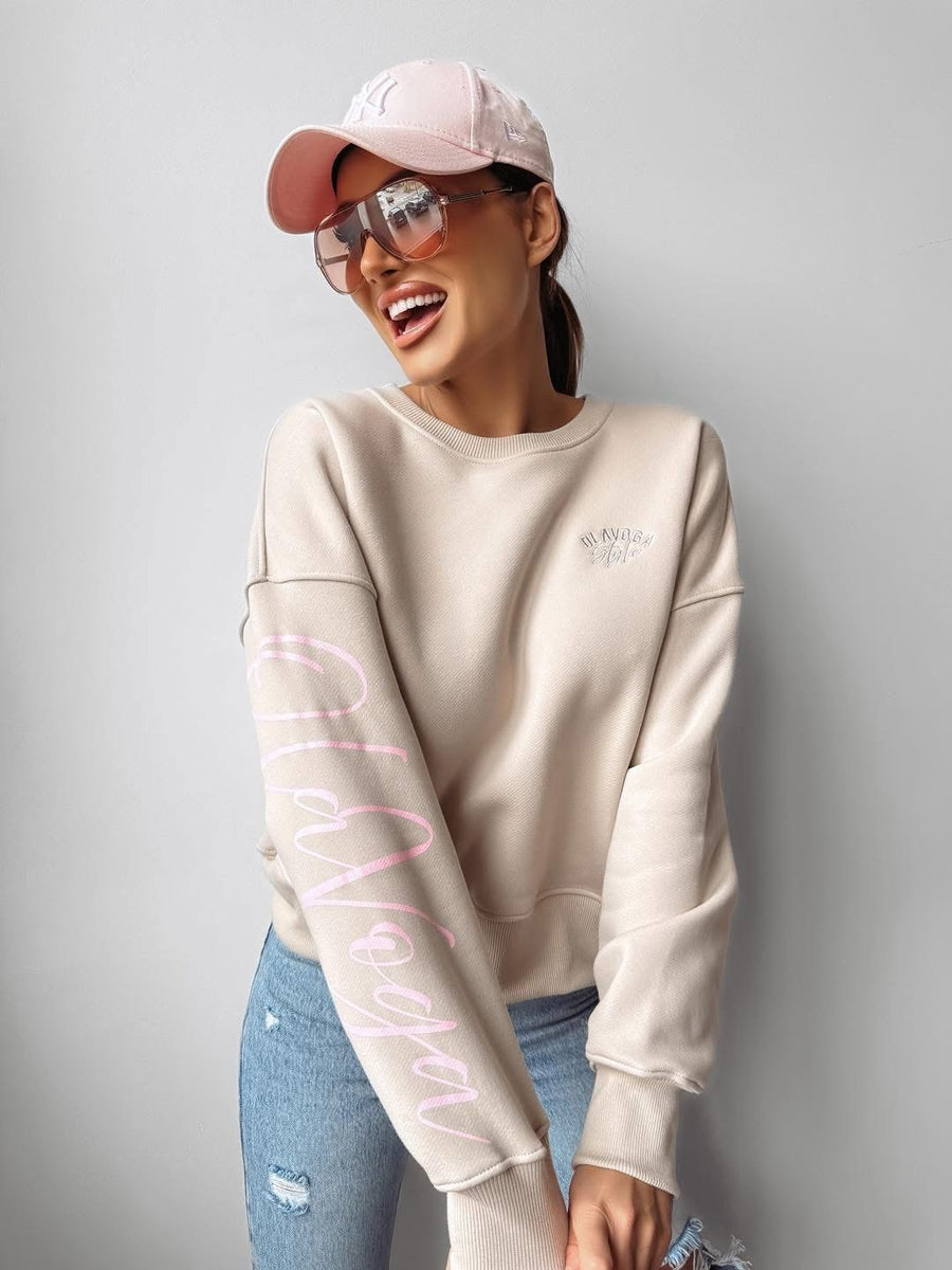 Oversized sweatshirt SODA OLAVOGA beige image 0