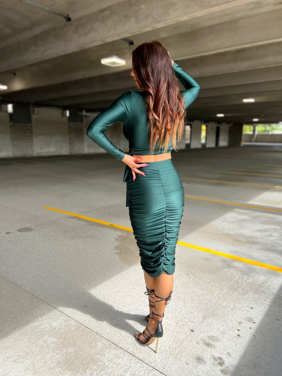 MY WHOLE HEART SET WITH SKIRT GREEN image 3