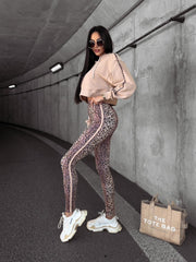Aliana Ola Voga cotton leggings leopard print image 1