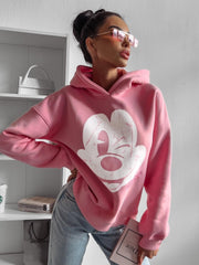 Women's sweatshirt with Mickey Tikus Ola Voga, pink, unique image 0