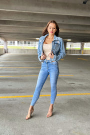 Chic Cut-Out High Waist Jeans with Hip Detail New image 4