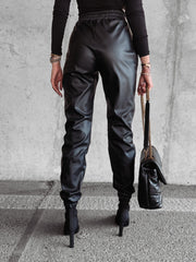 Rimi Ola Voga women's eco-leather pants, black image 2