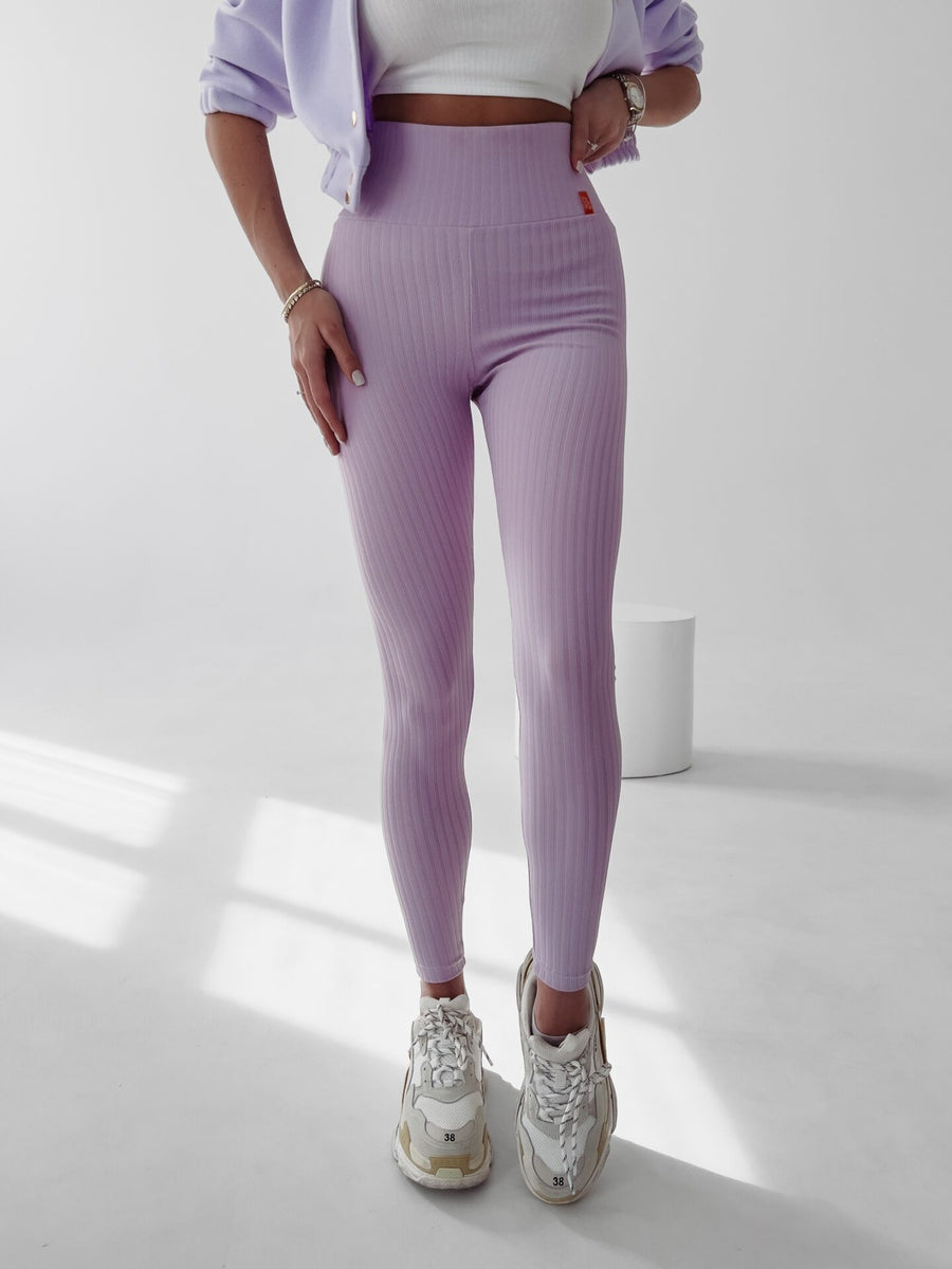 Debra Ola Voga lilac ribbed leggings image 3