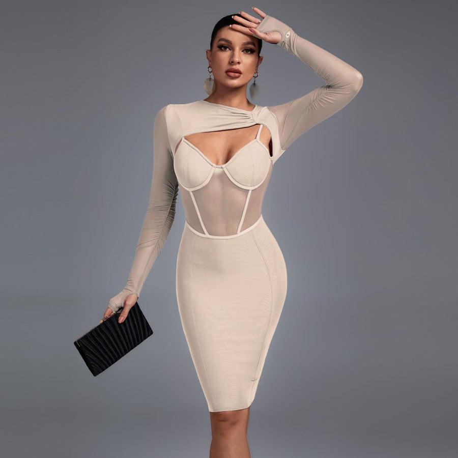 CHASING DREAMS DRESS BEIGE image 2