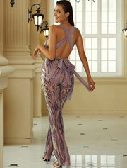 CRISS CROSS TIE BACKLESS JUMPSUIT image 5