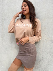 CROSSOVER SKIRT LATTE image 1