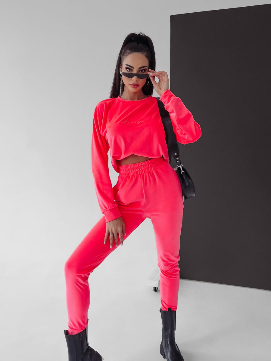 Velor set Clair Ola Voga neon pink image 2