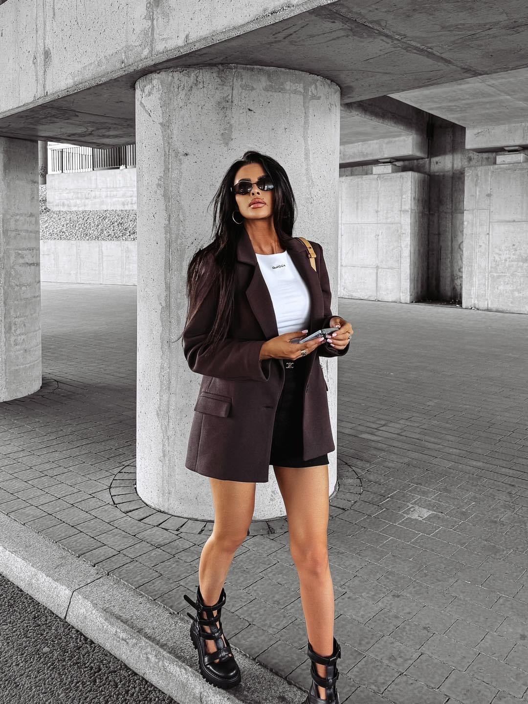 Oversize jacket OVERFLOW OLAVOGA beige chocolate image 0