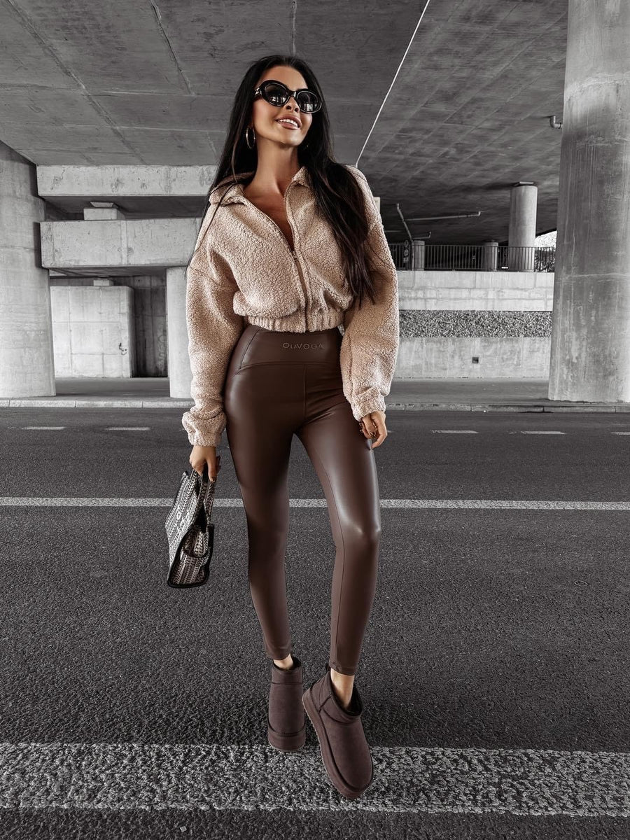 PERCHA OLAVOGA beige lambskin sweatshirt image 3