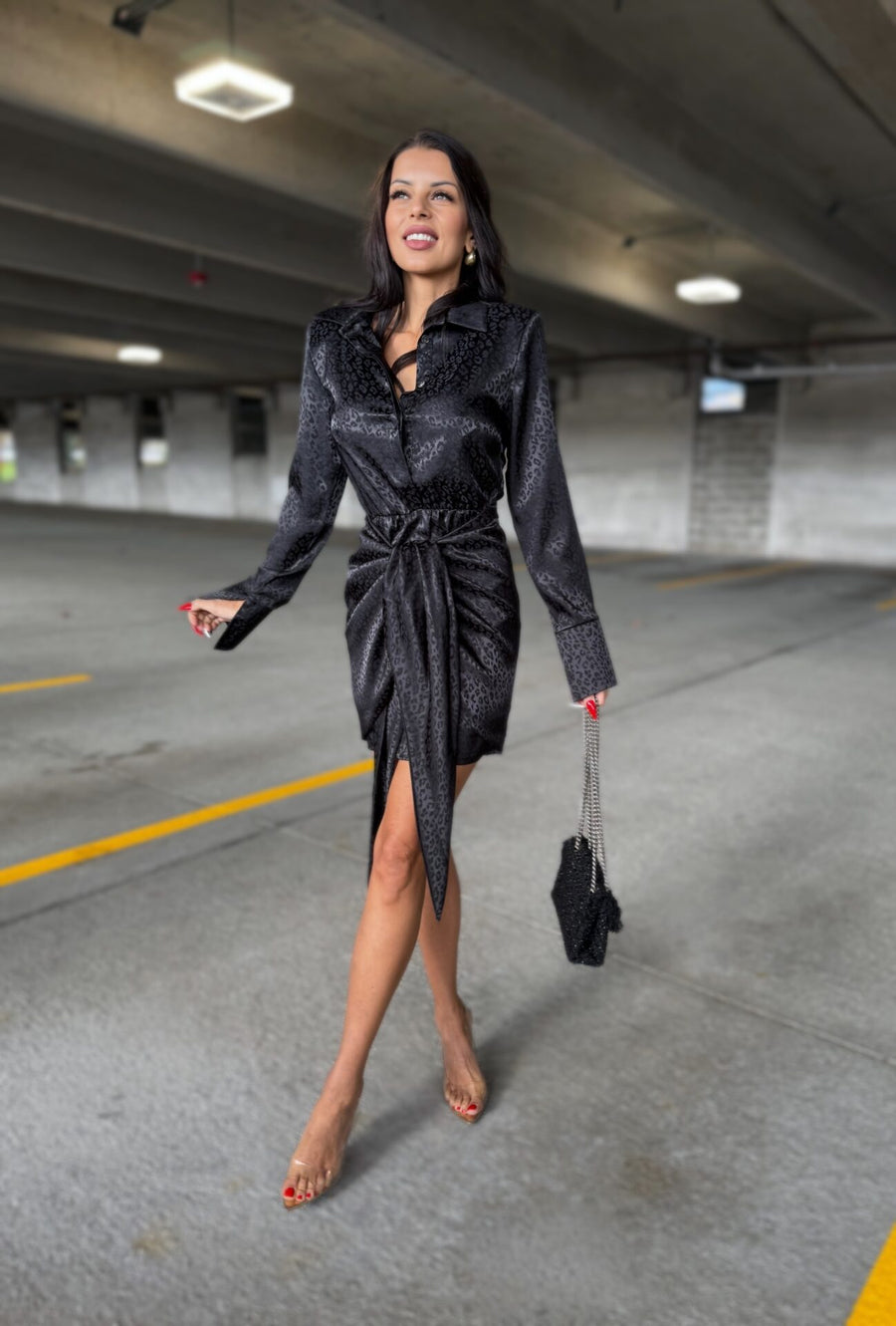 AMBER SATIN DRESS image 5
