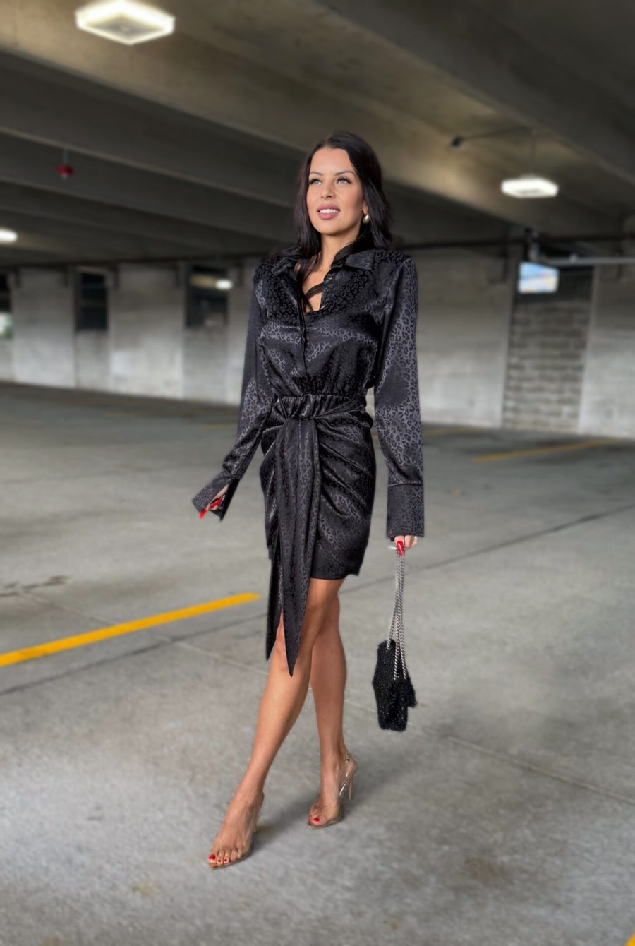 AMBER SATIN DRESS image 0