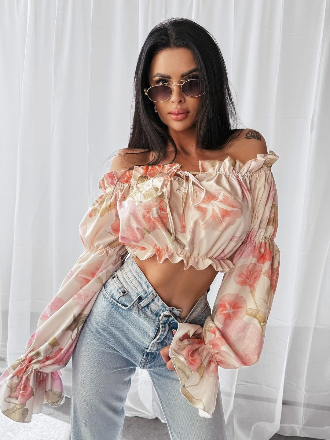 GENTLE OLAVOGA tropical Spanish blouse image 0