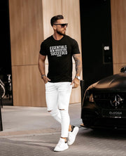 Amr Ola Voga men's cotton T-shirt black image 0