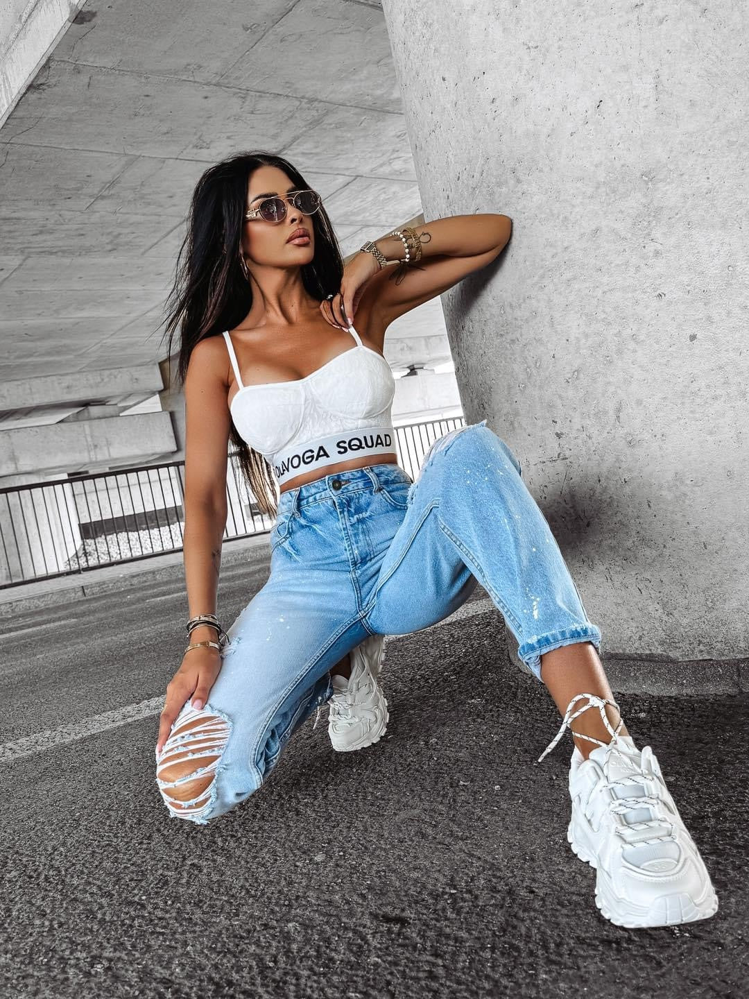 FLAY OLAVOGA white strapless top white image 1