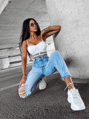 FLAY OLAVOGA white strapless top white image 1