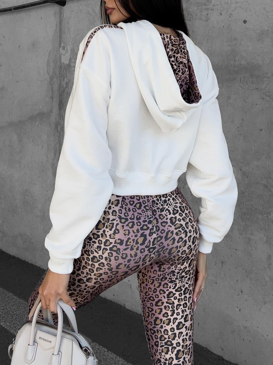 Julie Ola Voga ecru cotton hoodie image 1