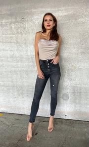 Effortless Elegance: Sleeveless Beige Bodysuit image 4