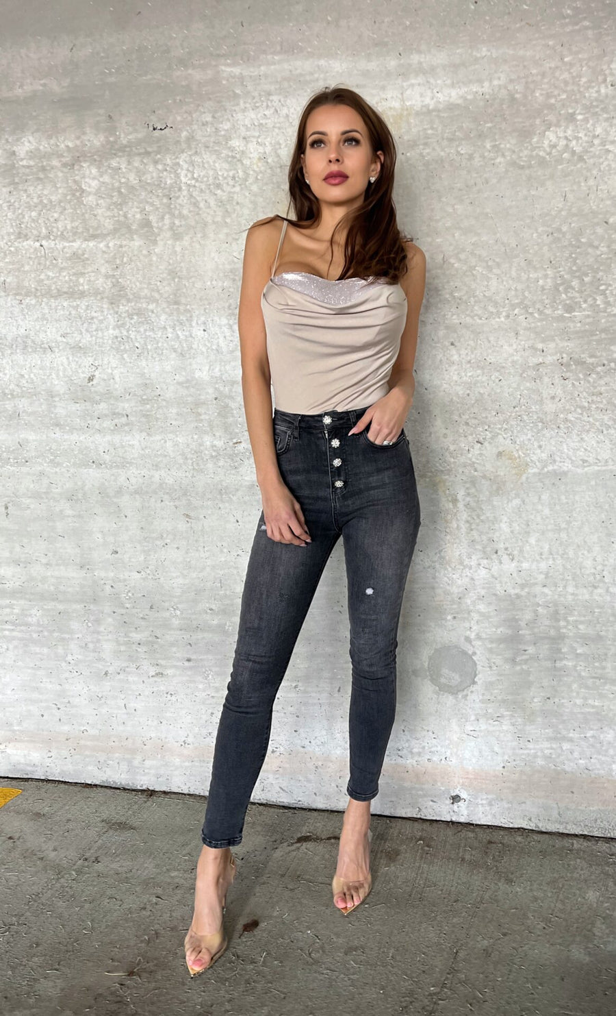 Effortless Elegance: Sleeveless Beige Bodysuit image 4