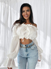 TALISKER OLAVOGA ecru Spanish blouse image 2