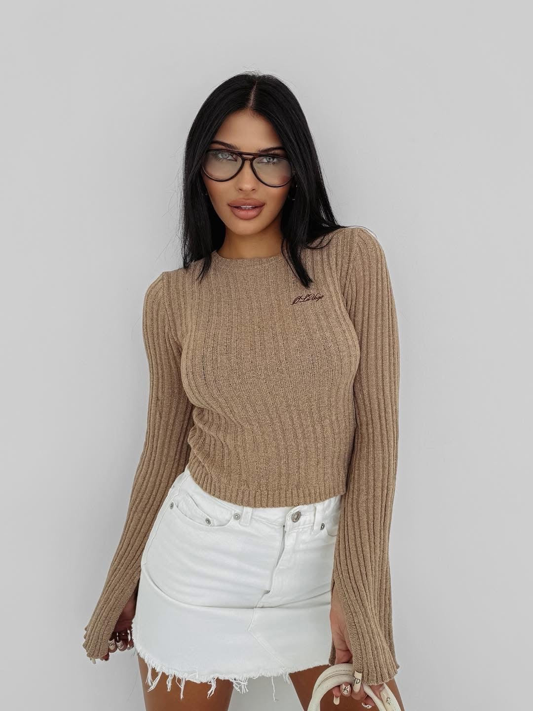 ZIRRA OLAVOGA women's sweater beige